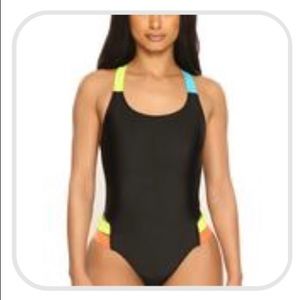 Black one piece swimsuit